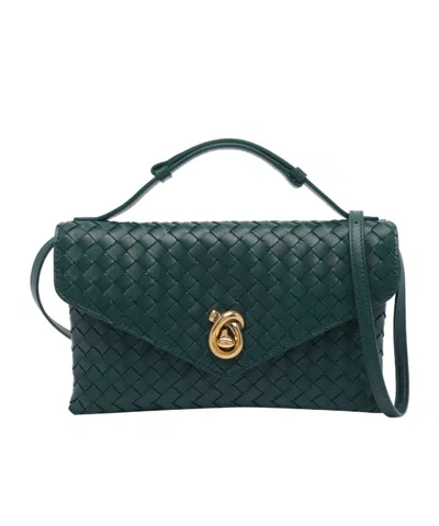 Bottega Veneta Flap Shoulder Bag In Green