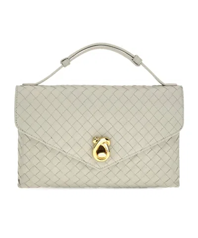 Bottega Veneta Flap Shoulder Bag In White