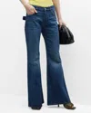 Bottega Veneta Flare Denim Trousers In Colbatnvy