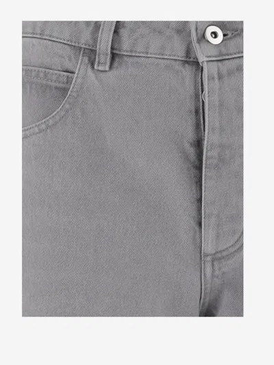 Bottega Veneta Flared Cotton Denim Jeans In Gray