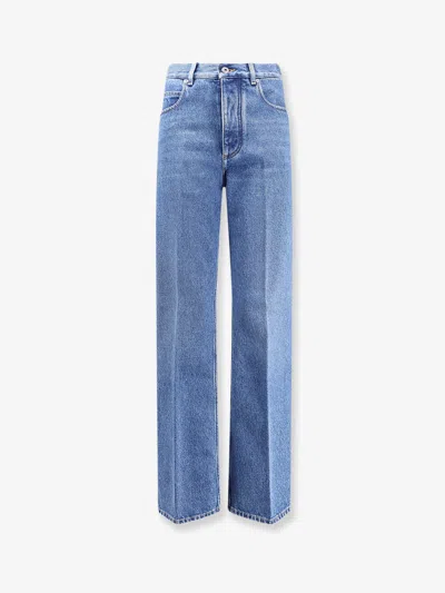 Bottega Veneta Flared Cotton Jeans In Blue