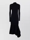 Bottega Veneta Matt Fluid Viscose Dress In Black
