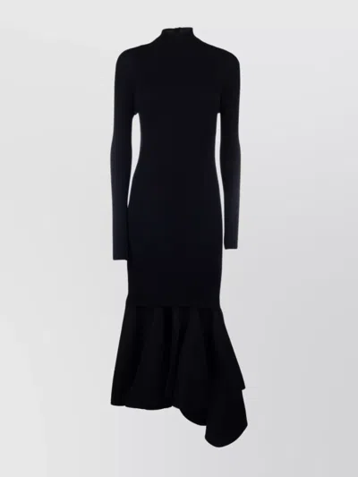 BOTTEGA VENETA FLARED HEM HIGH NECKLINE LONG SLEEVES