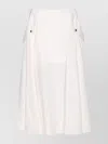 Bottega Veneta Flared High Waist Skirt With Metal Button