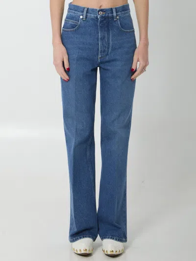 Bottega Veneta Flared Jeans In Medium Indigo Wash In Blue