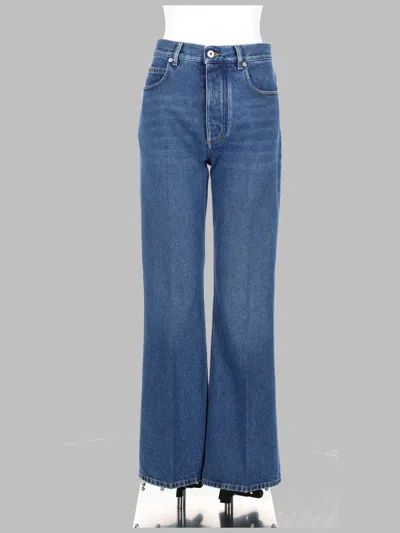 Bottega Veneta Flared Medium Wash Denim Jeans In Blue