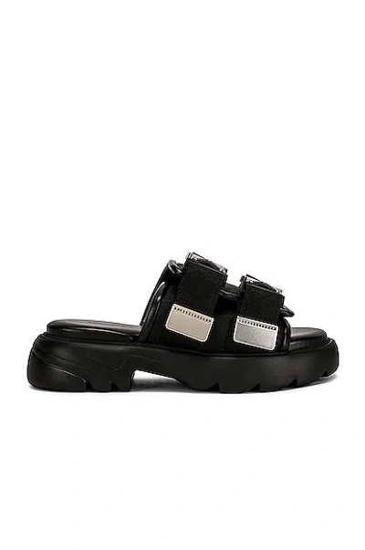 Bottega Veneta Flash Buckle Sandals In Black