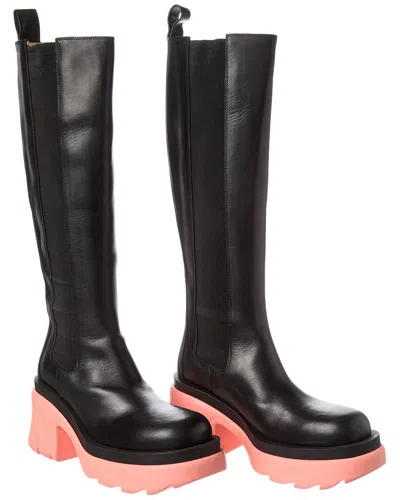 Pre-owned Bottega Veneta Flash Leather Boot (authentic Pre-loved) In Black
