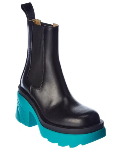 Bottega Veneta Black Round Head Design And Ankle Boots