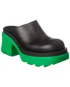 Bottega Veneta Flash Pump Womens Leather Slip-on Platform Sandals In Black