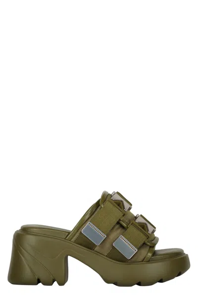 Bottega Veneta Flash Mules In Green
