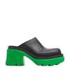 Bottega Veneta Flash Pump Womens Leather Slip-on Platform Sandals In Black