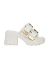 Bottega Veneta Flash 80 Padded Sandals In White