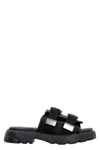 Bottega Veneta Flash Technical Fabric Sandal In Black