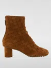 Bottega Veneta Atomic Intrecciato Suede Ankle Boots In Braun