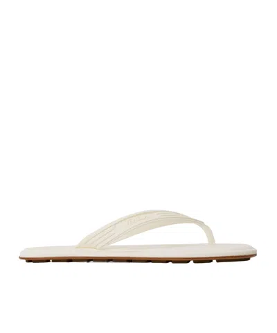 Bottega Veneta Flat Flip-flops In White
