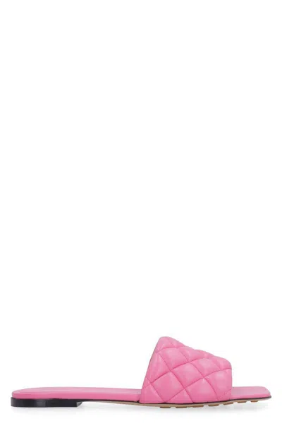 Bottega Veneta Flat Padded Sandals In Purple