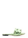 Bottega Veneta Flat Sandal The Lido In Green