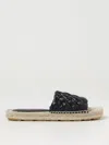 Bottega Veneta Black Leather Intrecciato Sandals In Black
