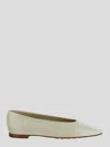 Bottega Veneta Women Ivory Leather Sofia Ballerinas