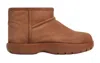 Bottega Veneta Snap Genuine Shearling Bootie In Brown