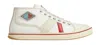 Bottega Veneta Eliot Mixed Media Mid Top Sneaker In White