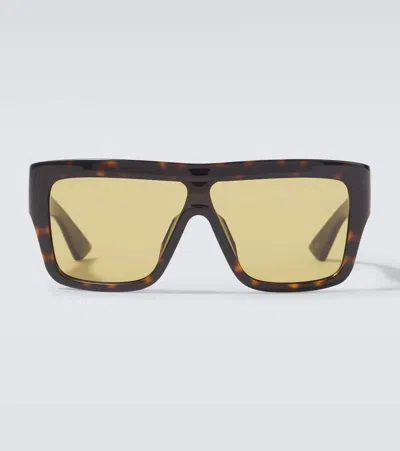 Bottega Veneta Flat-top Sunglasses In Brown