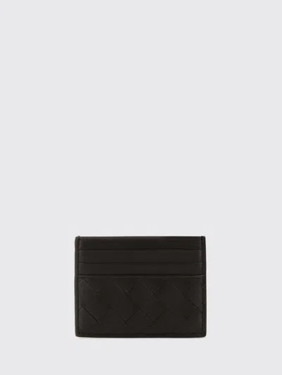 Bottega Veneta Flat Woven Nappa Calfskin Card Holder With 7 Slots In Burnt