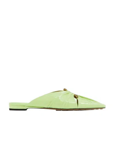 Bottega Veneta Flat-soled Muller Shoes In Green