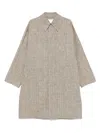 Bottega Veneta Fleck Coat In Brown