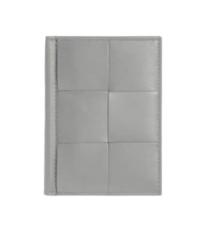 Bottega Veneta Flip Card Holder In Sterling/zenith