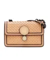 Shop Bottega Veneta Flip Shoulder Bag In Nude