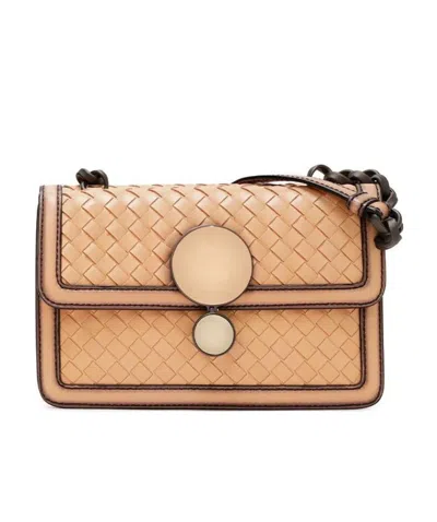 Bottega Veneta Flip Shoulder Bag In Nude