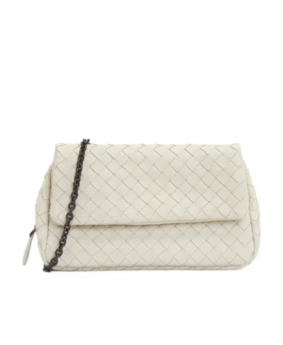Bottega Veneta Flip Shoulder Bag In White