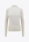 Bottega Veneta Cotton Blend Top With Floral Embroidery In White