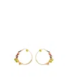 Bottega Veneta Floral Ring Earrings In Yellow