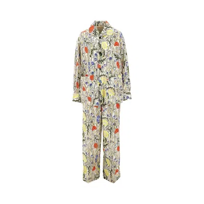 BOTTEGA VENETA FLORAL SILK-BLEND PYJAMAS SET