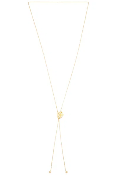Bottega Veneta Flower Knot Chain Necklace In Yellow Gold