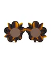 Bottega Veneta Flower Sunglasses In Brown