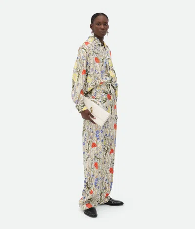 BOTTEGA VENETA FLOWER VISCOSE AND SILK PYJAMA SET