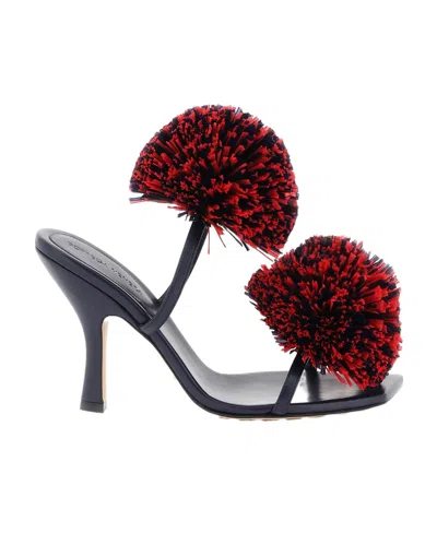 BOTTEGA VENETA BOTTEGA VENETA FLORAL DETAILED HEELED SANDALS
