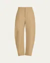 Bottega Veneta Fluid Cotton Twill Wide Leg Trousers In Beige