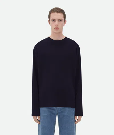 Bottega Veneta Fluid Jersey T-shirt In Blue
