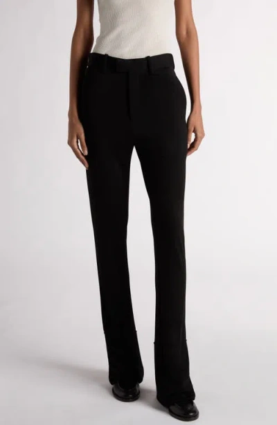 Bottega Veneta Fluid Matte Jersey Flare Leg Pants In Schwarz