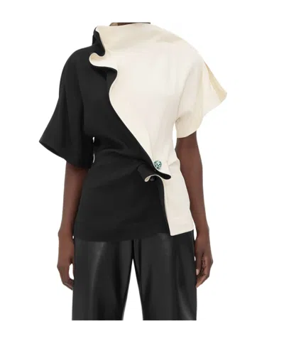 BOTTEGA VENETA FLUID VISCOSE PIERCING TOP
