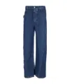 Bottega Veneta Fluid Stonewashed Wide-leg Jeans In Blue