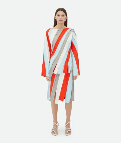 Bottega Veneta Bottega  Veneta Fluid Viscose Stripe Top In Multicolor