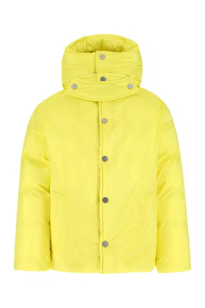 Bottega Veneta Fluo Yellow Nylon Padded Jacket In 7275