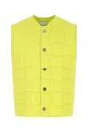 Bottega Veneta Lemon Technical Nylon Intreccio Vest