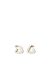Bottega Veneta Fold Enamel And Sterling Silver Earrings In Ice Cream